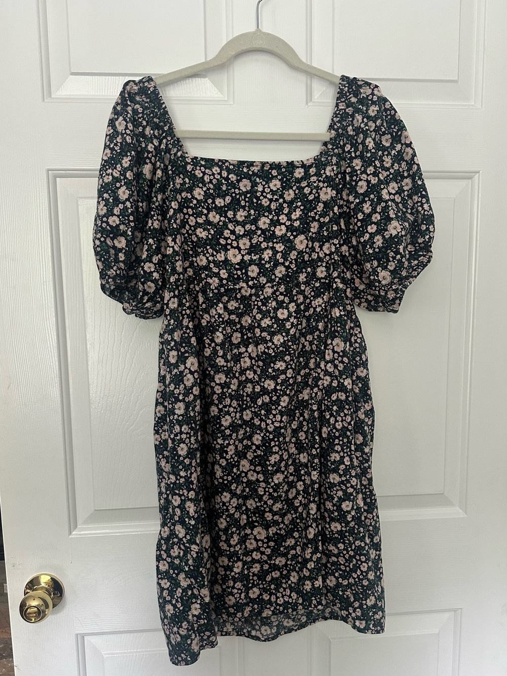 Old Navy Floral Dress Navy, Pink and Green Print